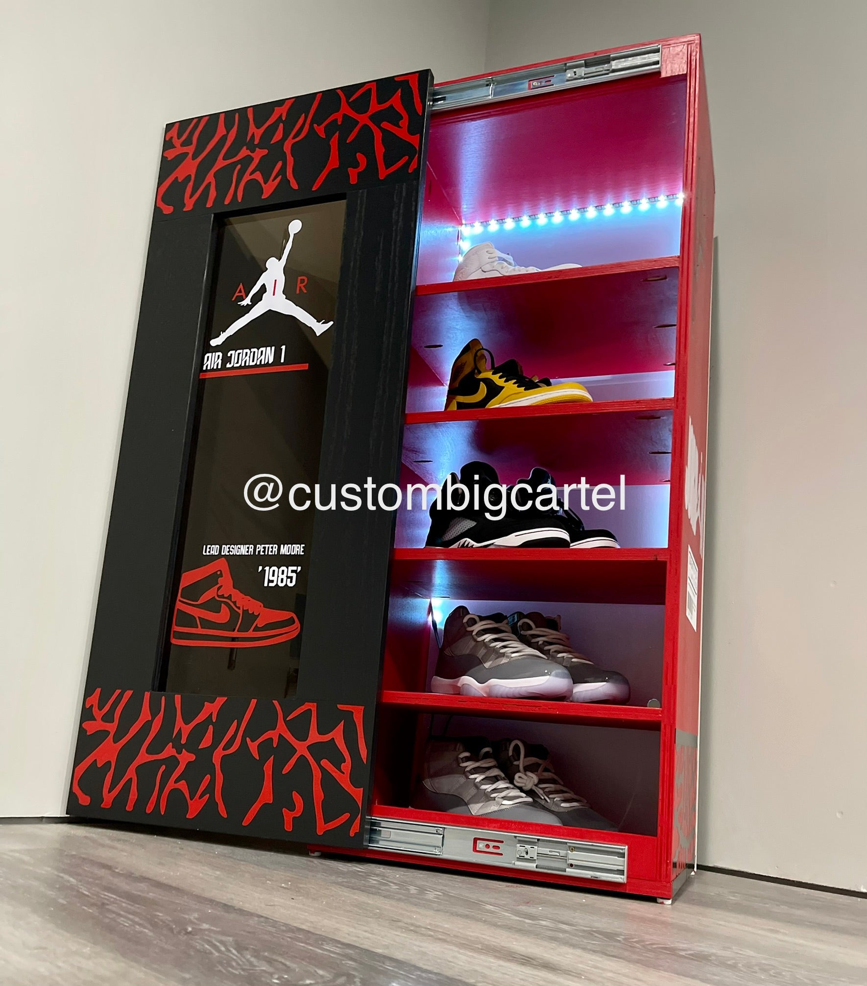 custom jordan shoe rack