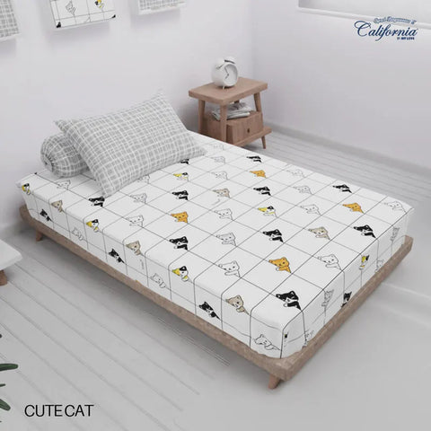 Sprei California By My Love - Cute Cat