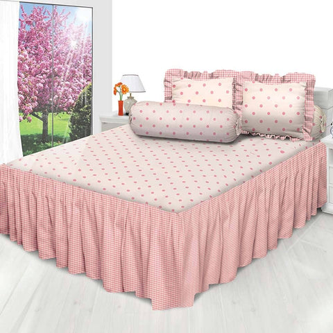 Sprei My Love Rumbai Motif Pink Polka