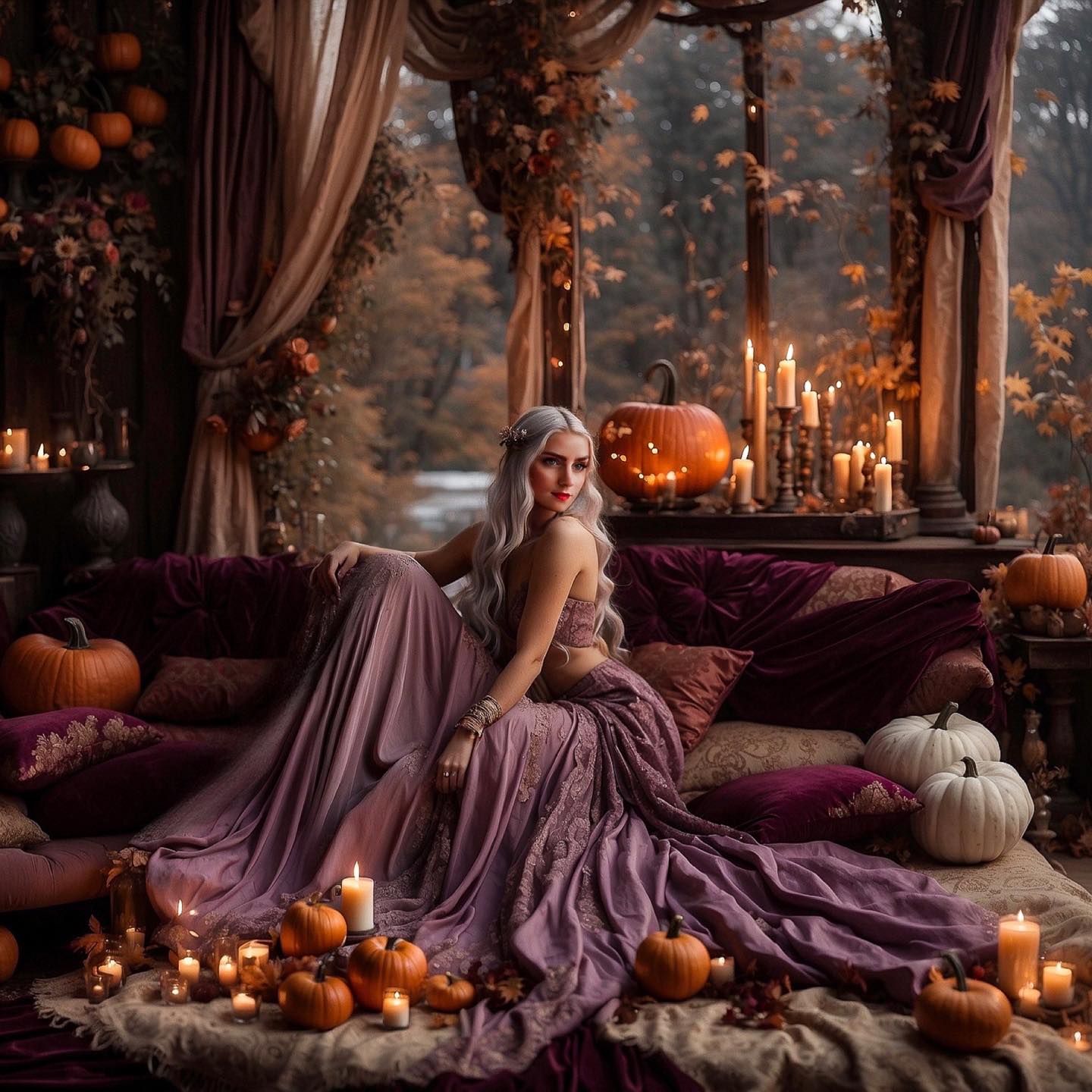 Halloween and Autumn inspired portrait by Alicia Backlund using color tones by onlythecurious