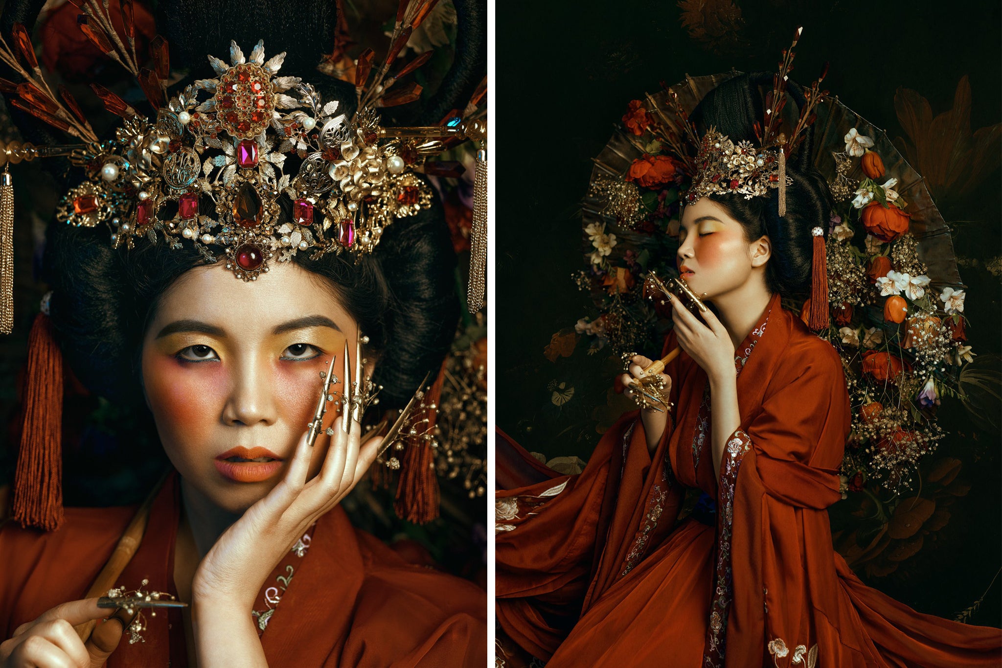 Bella Kotak photography, creative fairytale cultural portrait of Yinsey wang in traditional Chinese hanfu