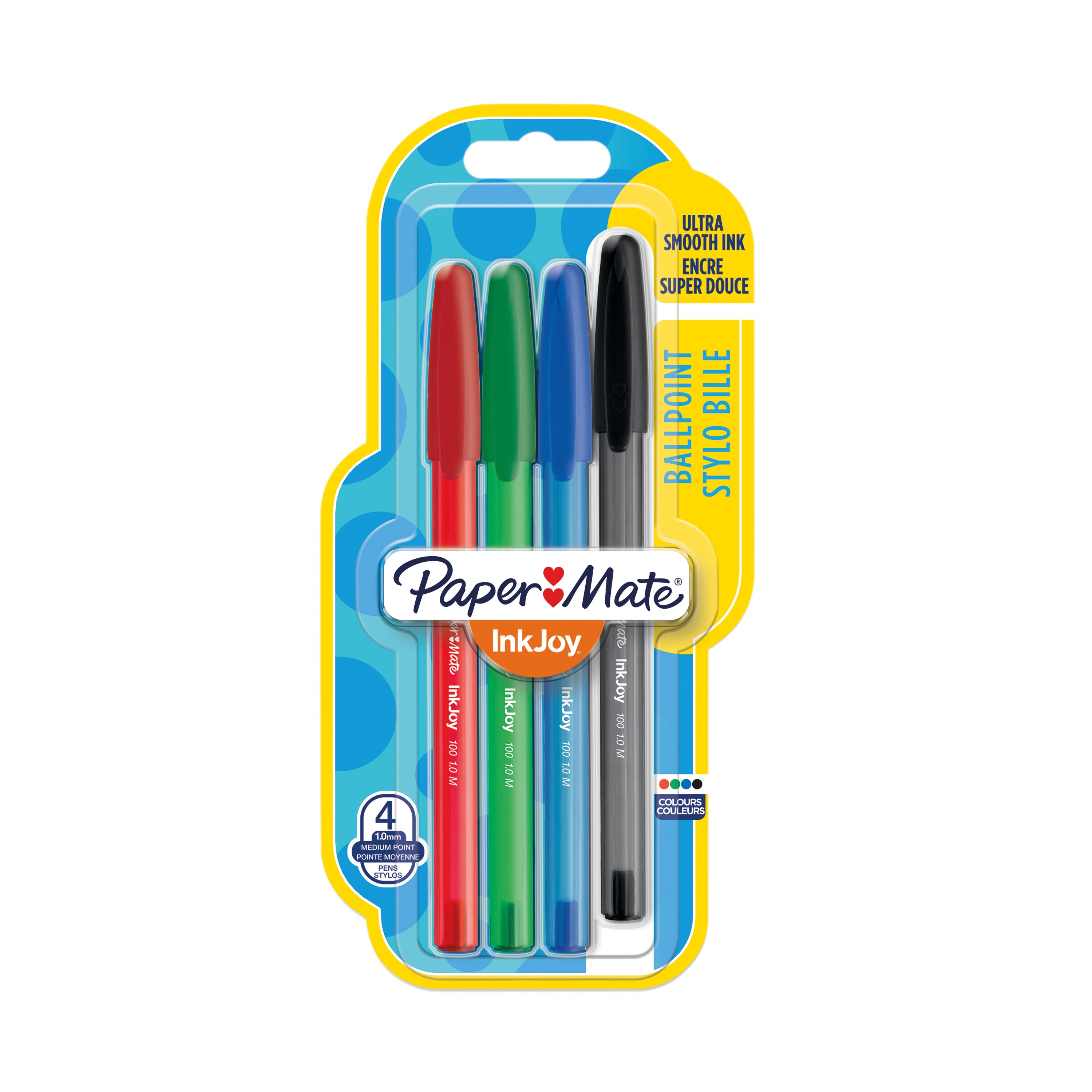 PaperMate Inkjoy 100 Stick Ballpoint Pen Assorted (Pack of 8) 1927074