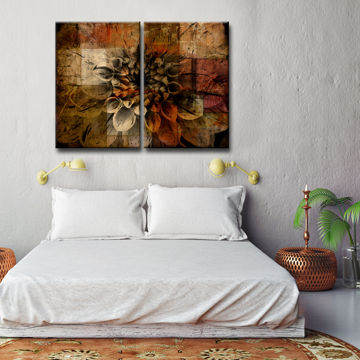 shop prices Blushing Elegance Abstract Flowers wall & Colorful Art Canvas  Appeasement office and home wall art 