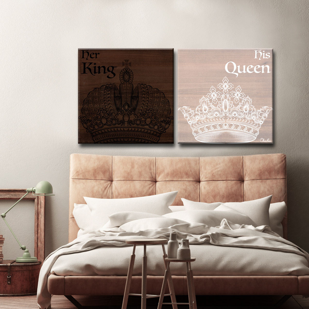 'Her King His Queen' 2-PC Canvas Art Set | Ready2Hangart – Ready2HangArt
