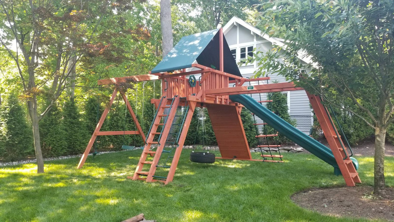 non wood swing sets