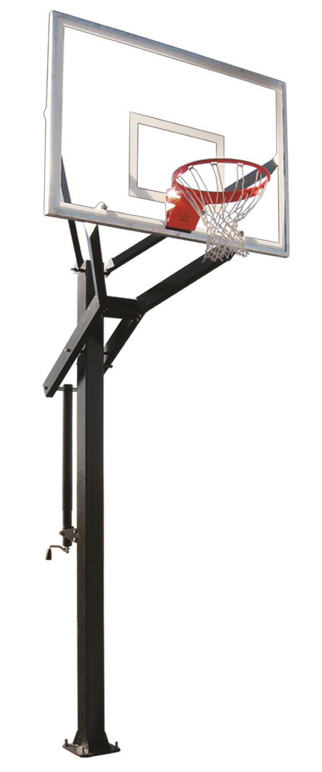 First Team Tempest Triumph FL Portable Adjustable Basketball Hoop 72 inch  Tempered Glass for Floating Floors
