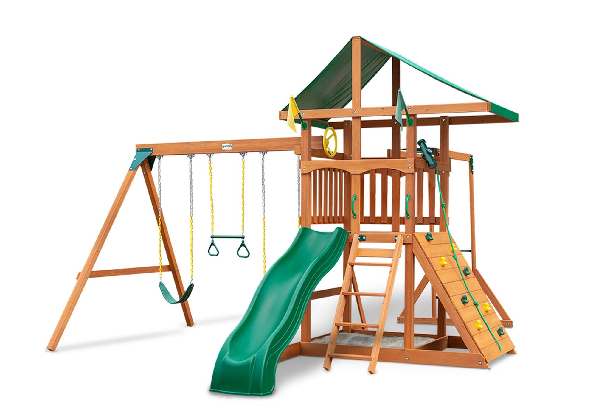 monkey bars and swing set