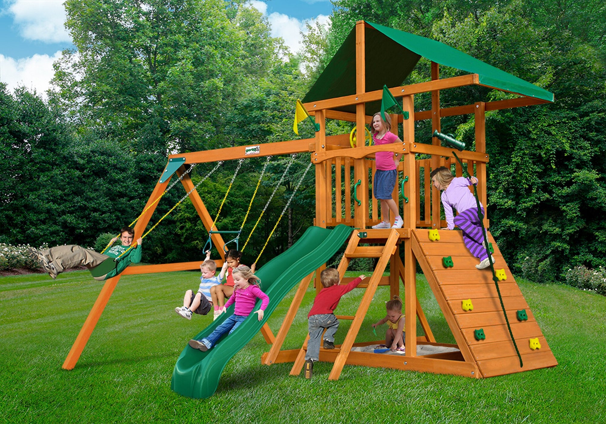 wooden swing sets