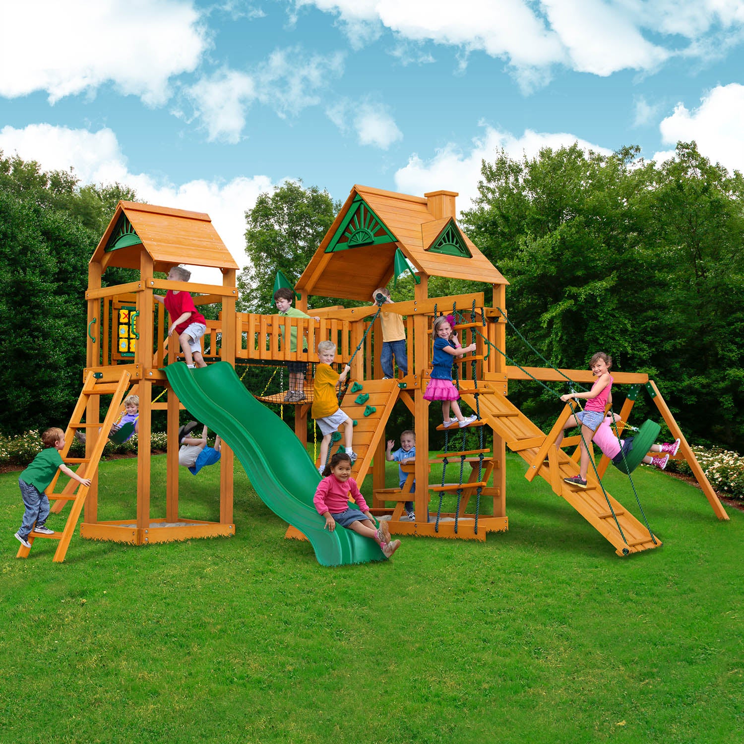 gorilla playsets pioneer peak swing set