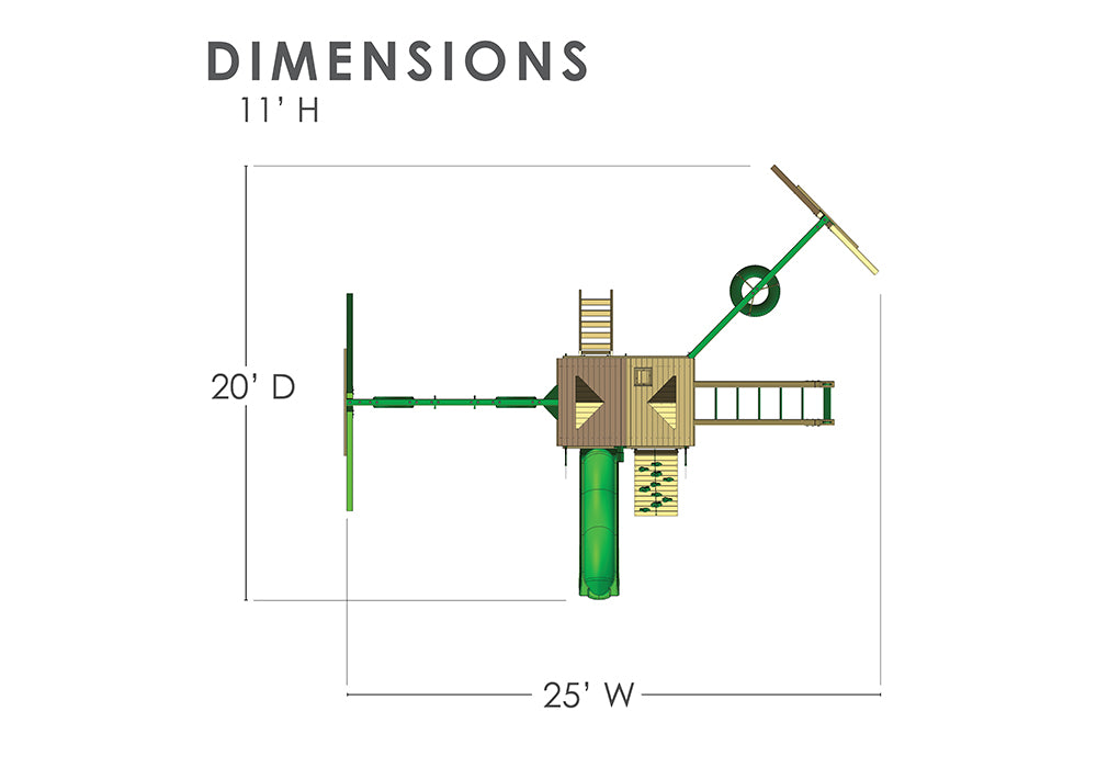 Playnation Dogwood Wooden Swing Set