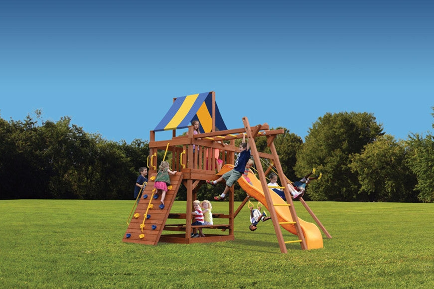 Turbo Original Playcenter Combo 3 w/ Monkey Bars - Happy Backyards