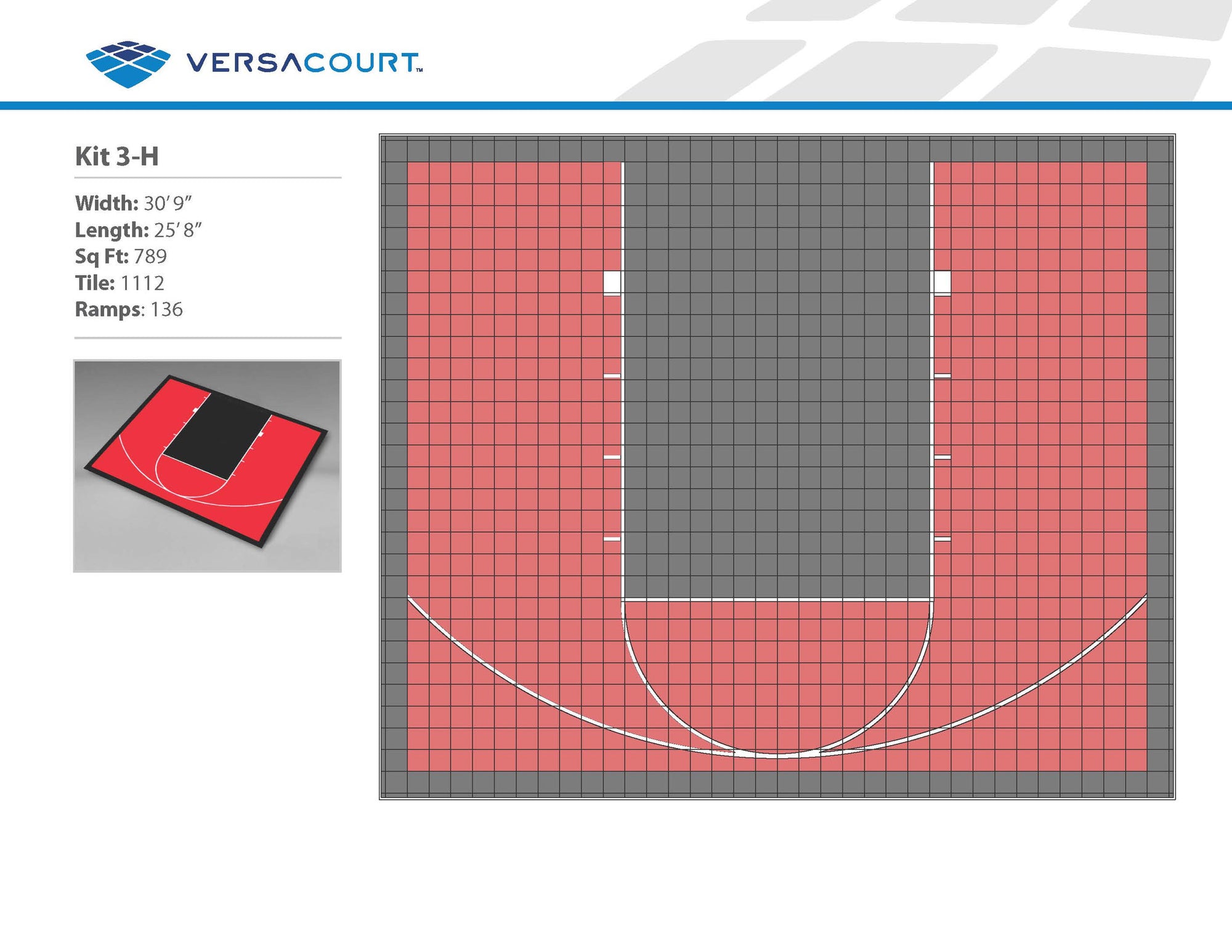 Versacourt H 3 Small Basketball Court Surfacing 30 9 X 25 8 Nj Swingsets