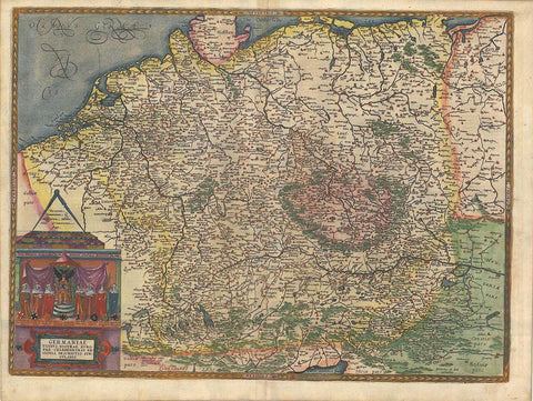 Cornelis de Jode, Nostrae Europea Celeberrimae Regionis. Kupferstich, 1593
