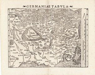 Sebastian Münster, Germaniae Tabula. Holzschnitt, c. 1540