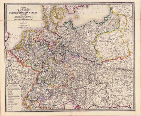 James Wyld, Map of The Germanic confederated States including the Kingdom of Prussia, as Settled by the Act of Congress at Vienna, June 9th 1815. Kupferstich, c.