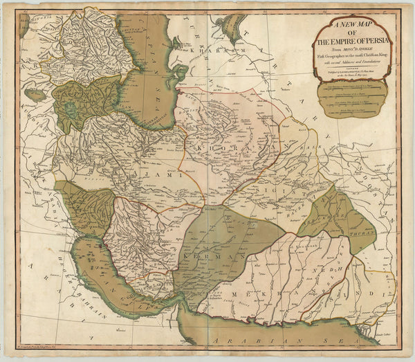 R2661  D´Anville: A new map of the Empire of Persia. 1794