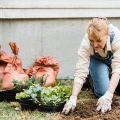 woman gardening