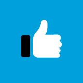 Thumbs up icon to indicate ease of use