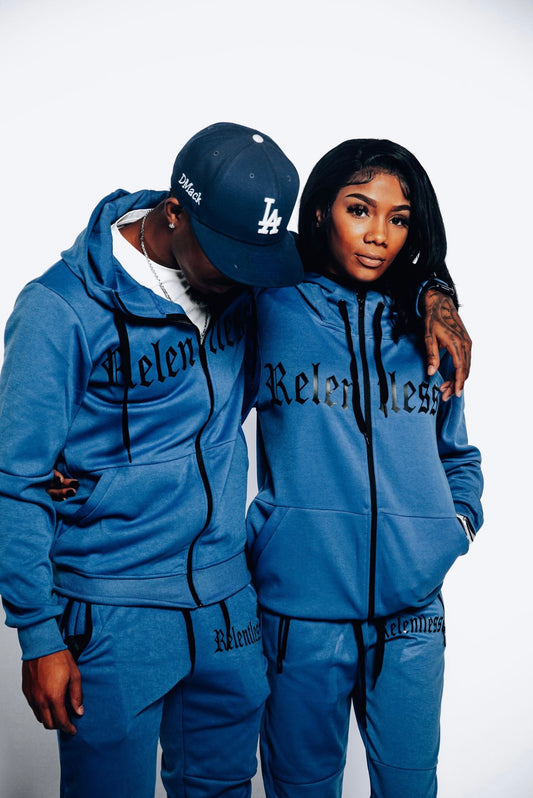 Relentless Baby Blue Reflective Tracksuit – Relentless Clothing