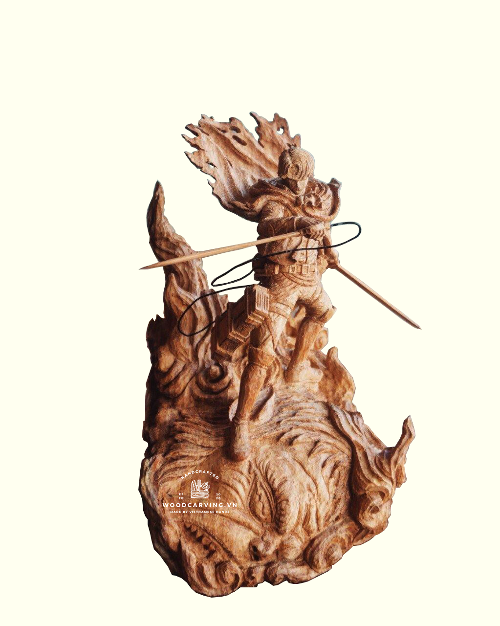Levi vs Beast Titan - Figure Wood Carving [Limited] – woodcavingart