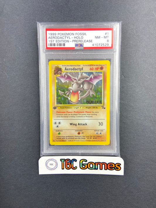 Aerodactyl Fossil 1st Edition Holo 1/62 PSA 9 – TBC Games