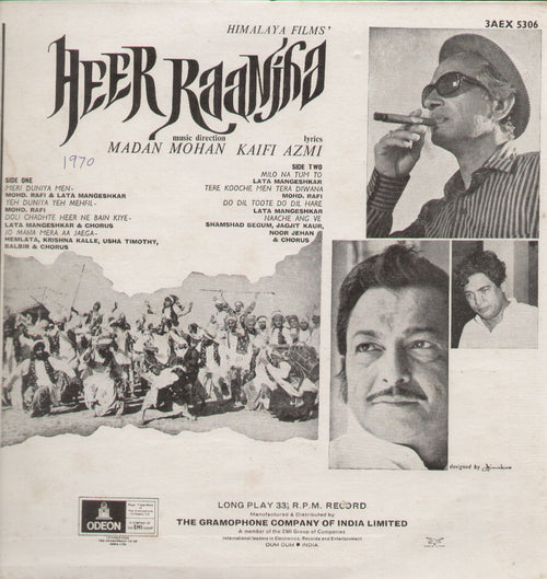 Heer Ranjha - 1970s Hit Indian Vinyl LP