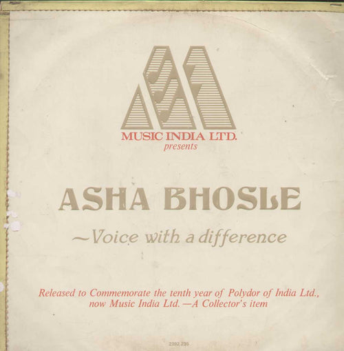 Asha Bholse Voice With A Difference Bollywood Vinyl LP