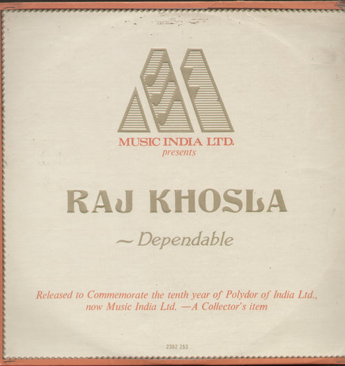 Raj Khosla Dependable - Hindi Bollywood Vinyl LP