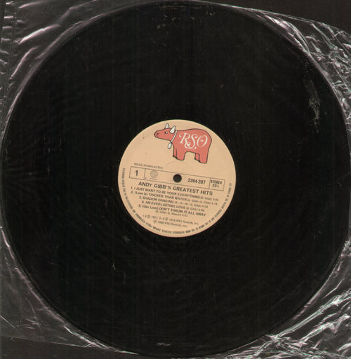 Andy Gibb's Greatest Hits - English Bollywood Vinyl LP - No Sleeve