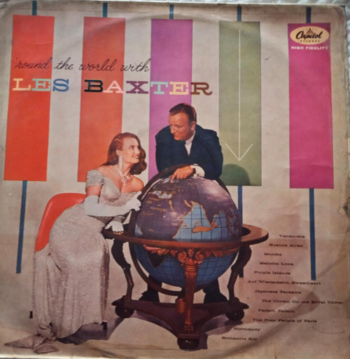 Round The World With Les Baxter -1957 - English  Vinyl Record Lp