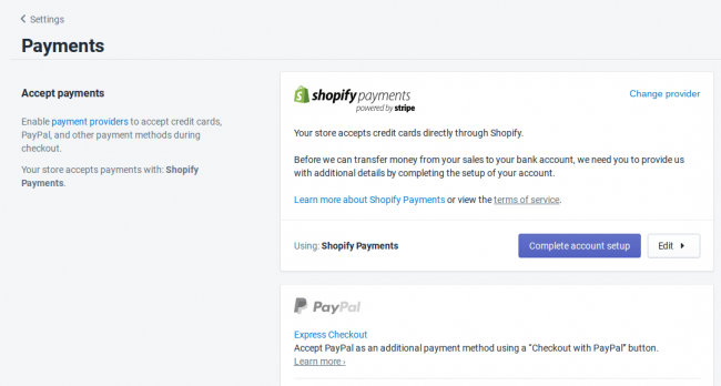Shopify reviews - Payments