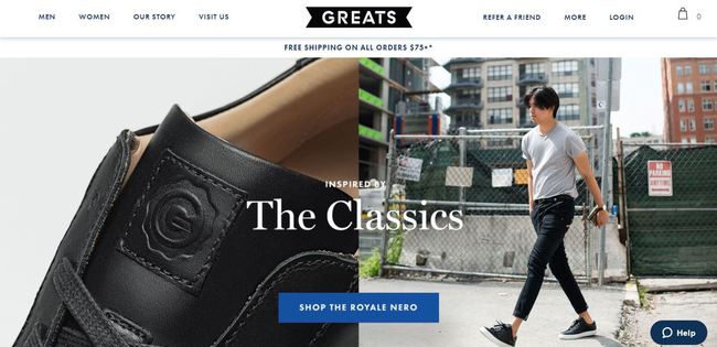online store - greats