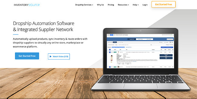 inventory source homepage - best dropshipping suppliers