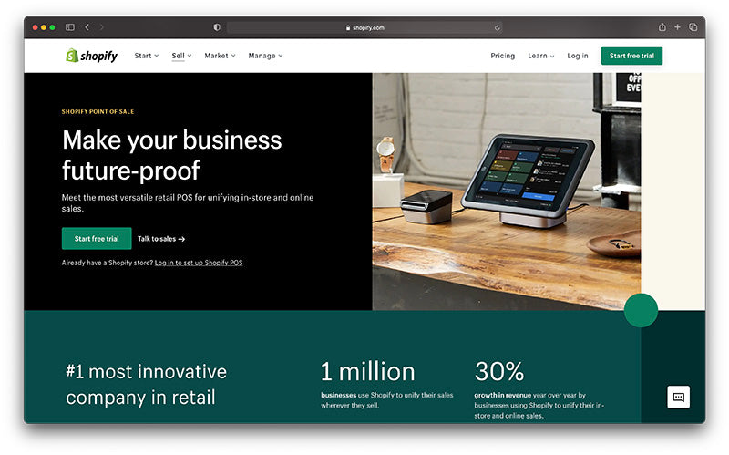 shopify pos homepage