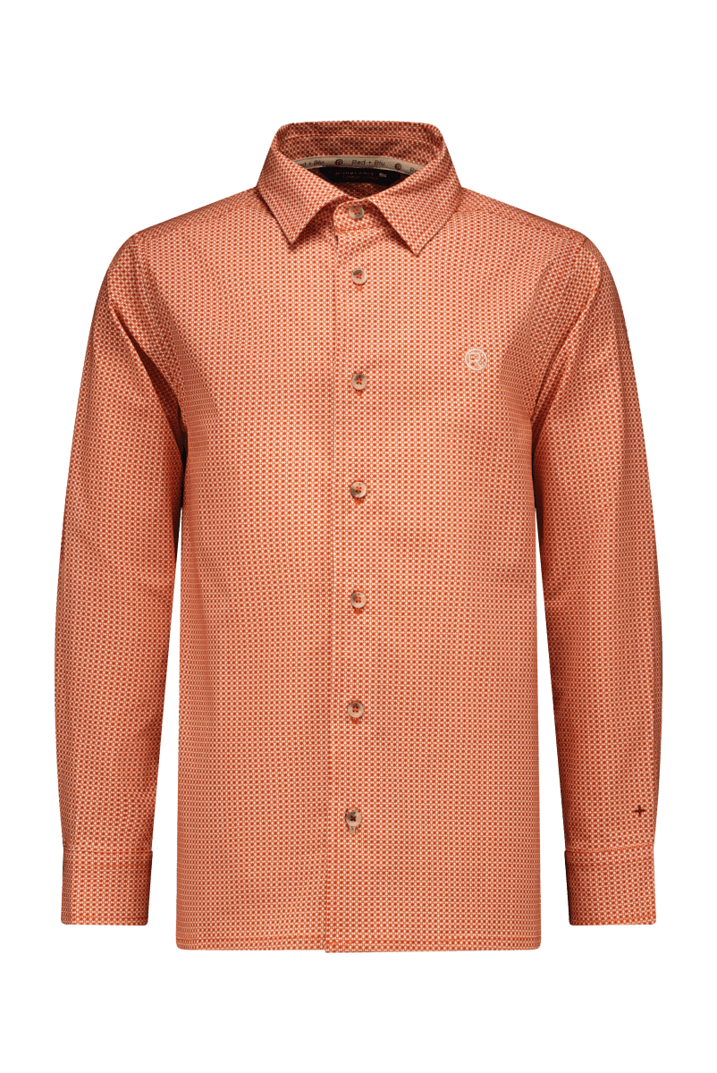 Image of Otto overhemd print oranje