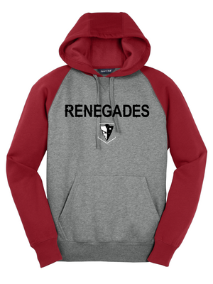 Renegades Color Block Red/Grey Hoodie - Option 3 - Kendall Pierce Designs