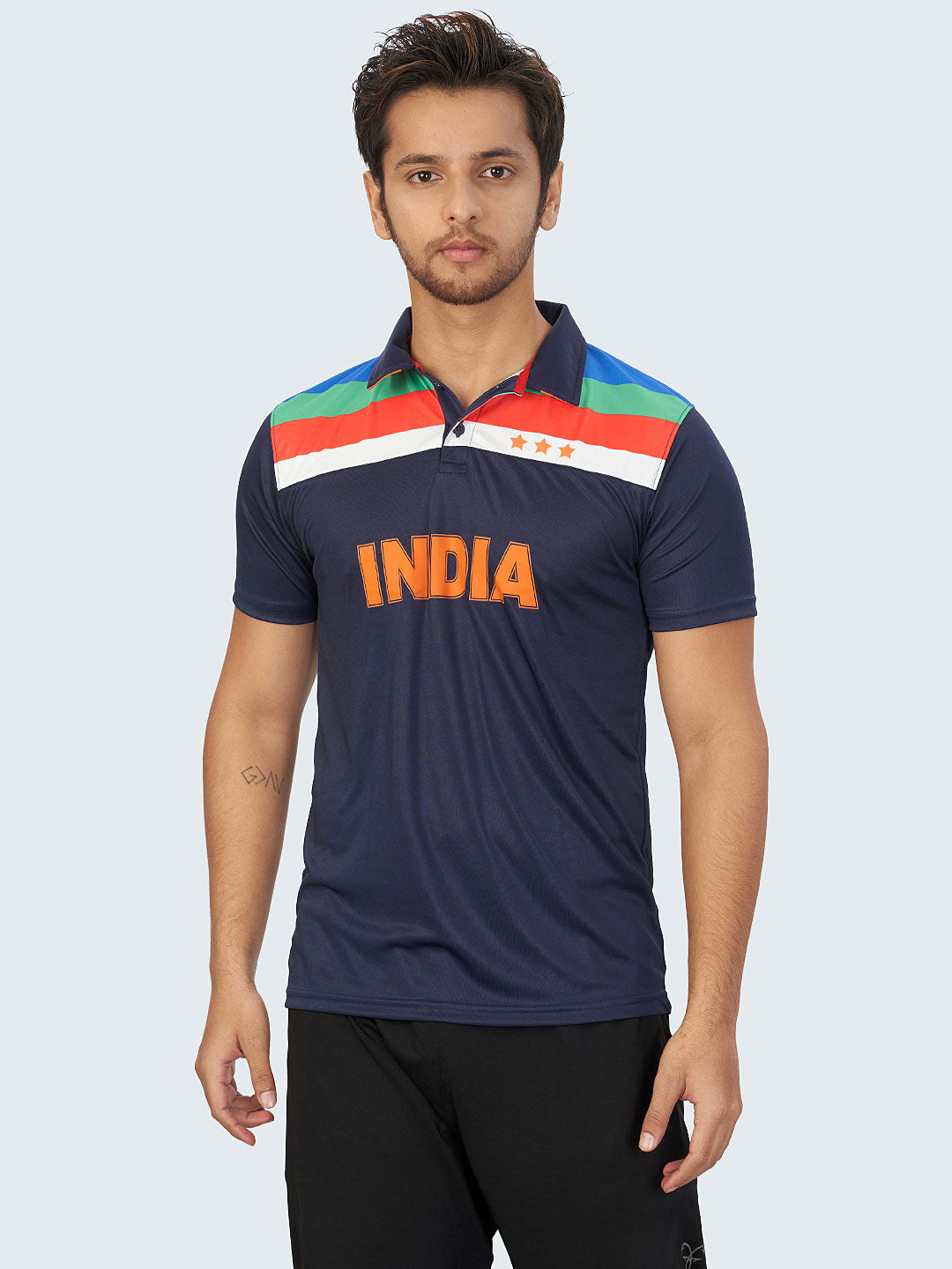 Fanqvest 1992 Cricket World Cup Team India Retro Fan Jersey Sports Polo Shirt