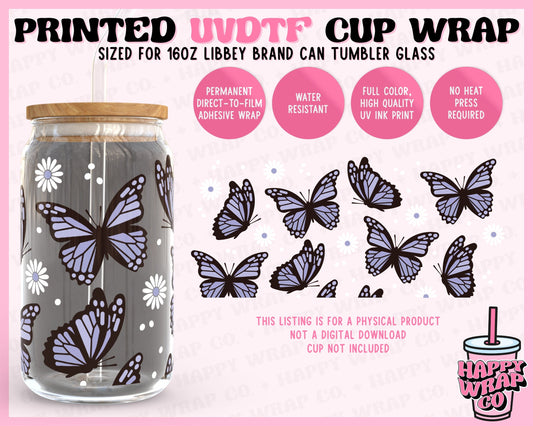 Butterfly 16 oz UV DTF Cup Wrap – Bidwellbydesign