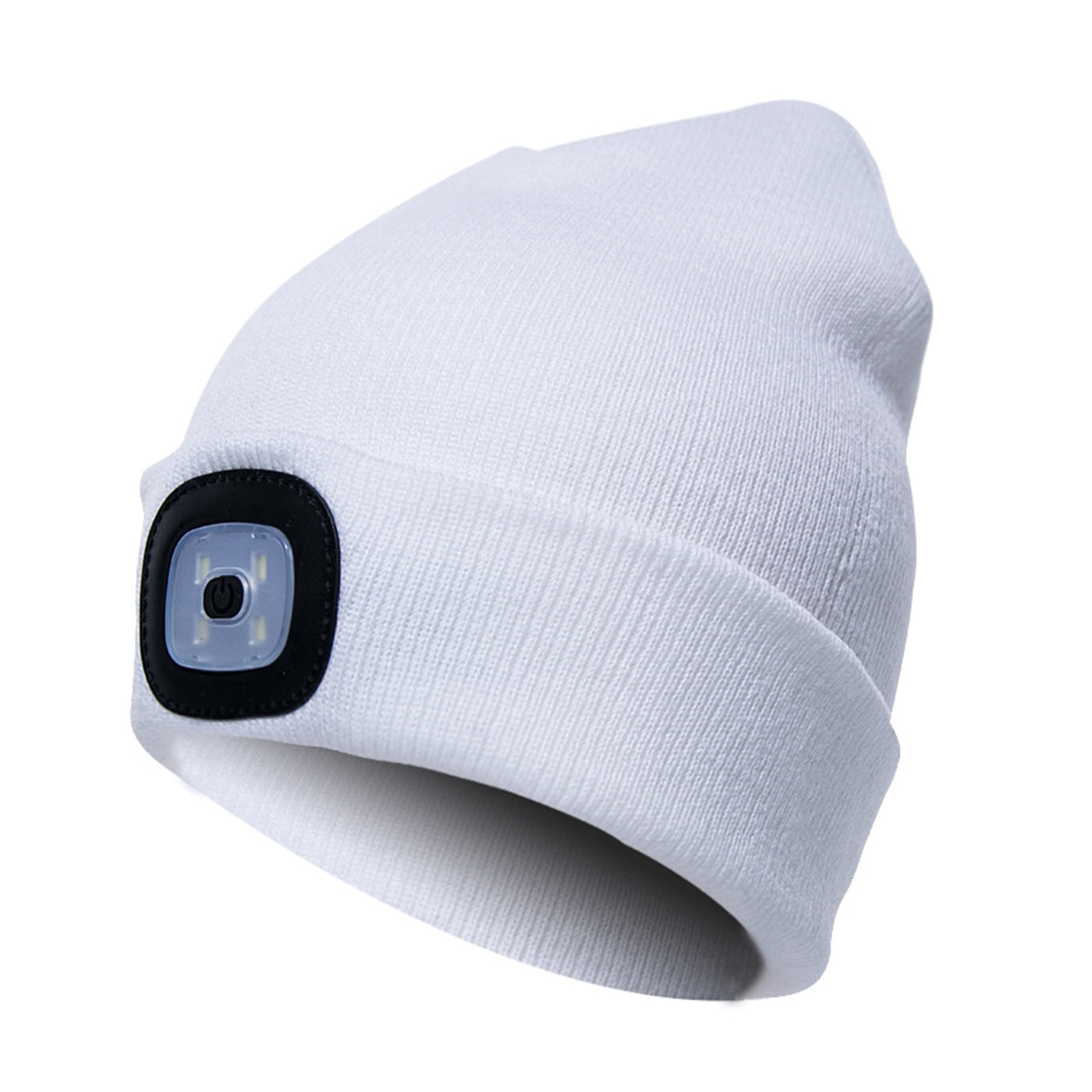 Unisex Winter LED Light Luminous Warm Knitted Hat Outdoor Camping Head Lamp Cap