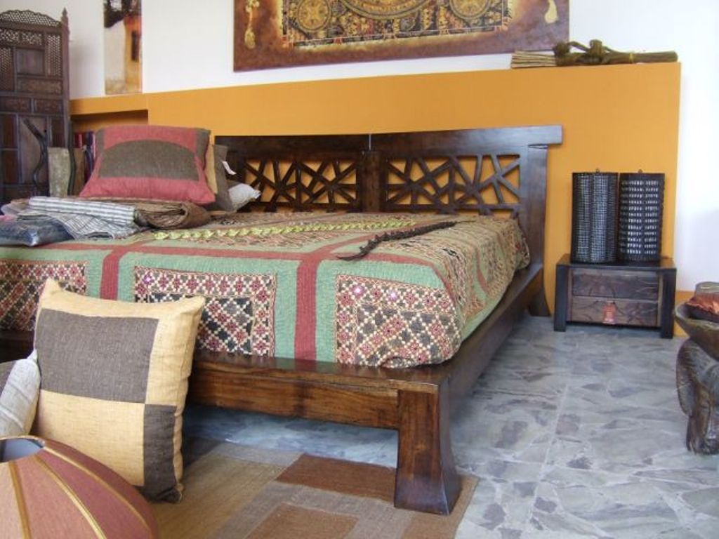 Letto Matrimoniale in Legno Massello Country Rustico con ...