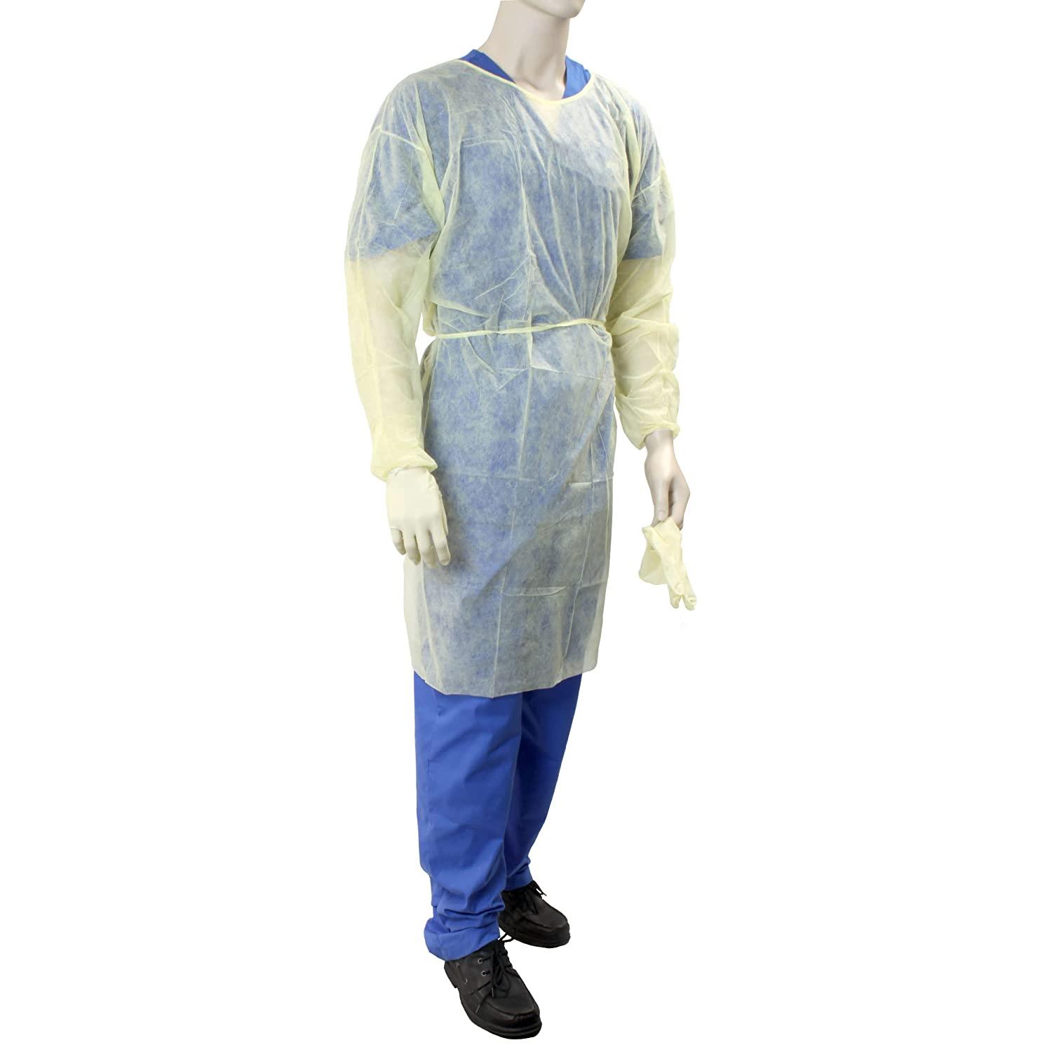 THUMBS UP GOWN IMPERVIOUS YELLOW PE SIZE XL X 1 – Solmed Medical Supplies