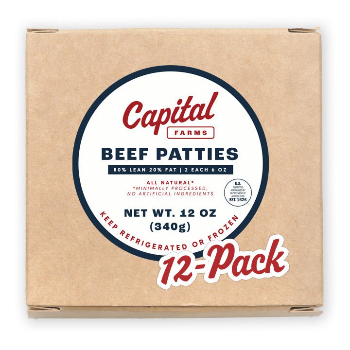Capital Farms 6oz Capital Patty 80/20 - 12-Pack Case