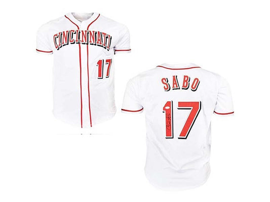 Jonathan India Autographed Cincinnati White Custom Baseball Jersey