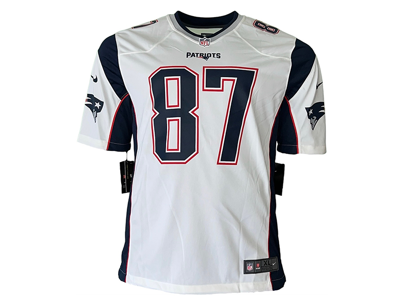 Rob Gronkowski Autographed and Framed White New England Patriots Jersey