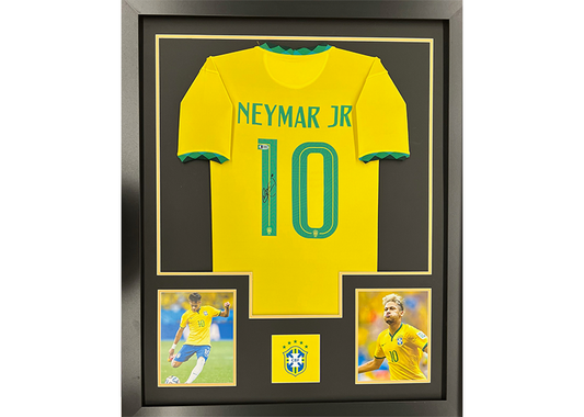 Pele Autographed Brazil National Team Framed Soccer Jersey 35x44 (Beck –  Golden Autographs