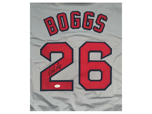 Wade Boggs Autographed Boston Pro Style Baseball Jersey White (JSA)