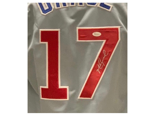 Mark Grace Signed Chicago Blue Baseball Jersey JSA 