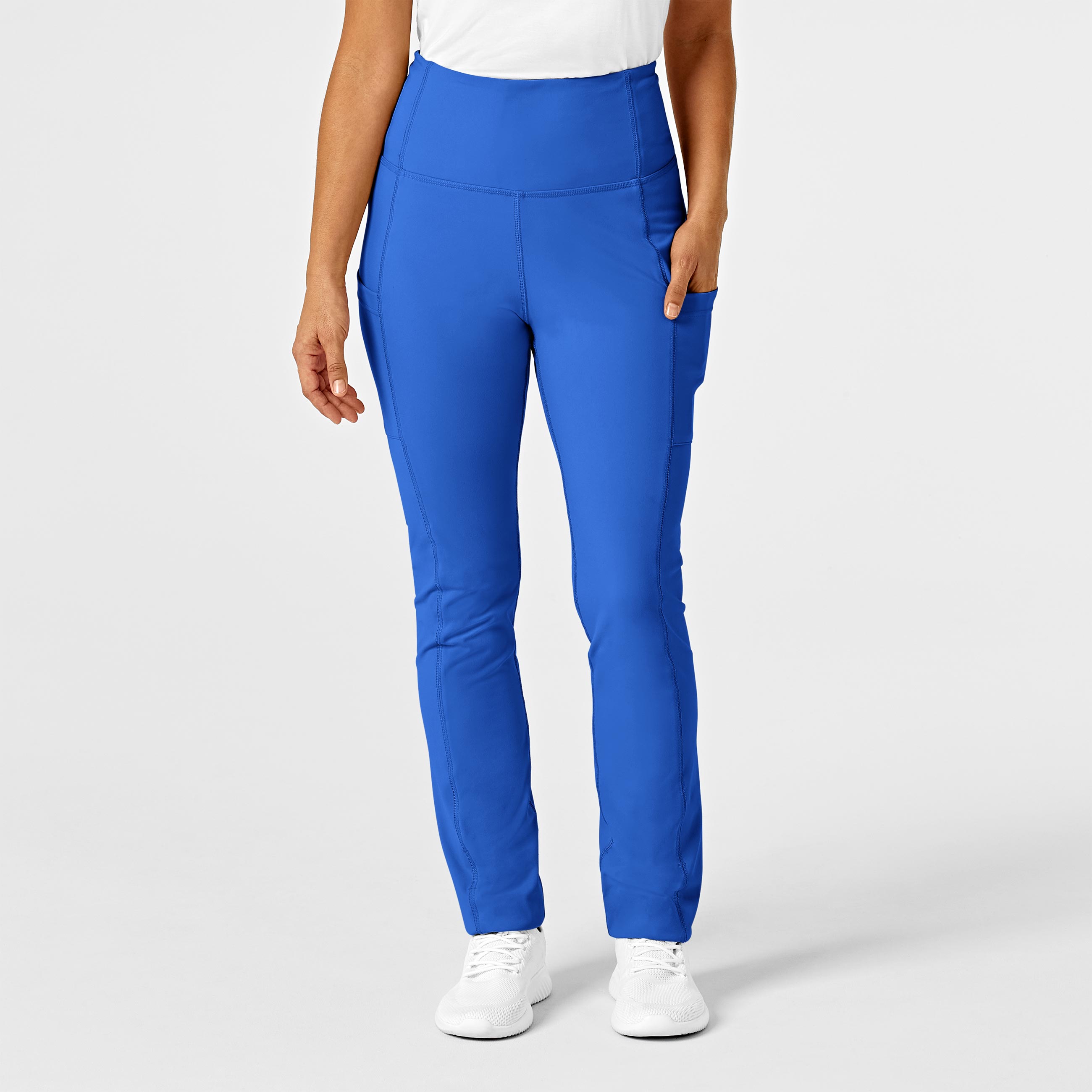 Cotton Viscose Straight Pants-Imperial Blue