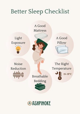 Better Sleep Checklist from Ashpinoke