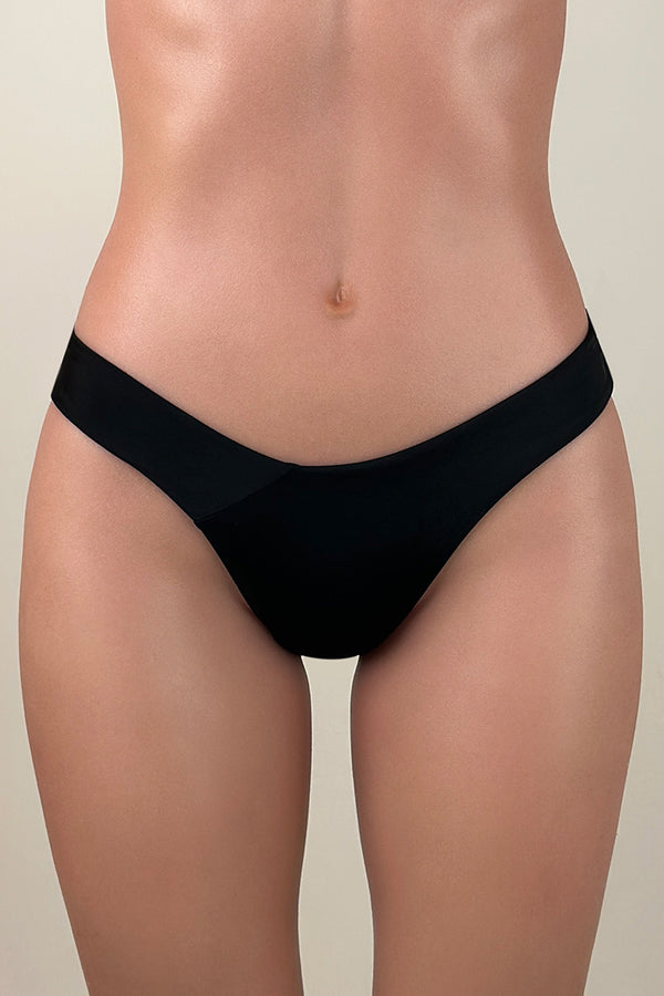 Brazilian Crisscross Strappy Cheeky Thong Bikini Bottom - White – Luxedress
